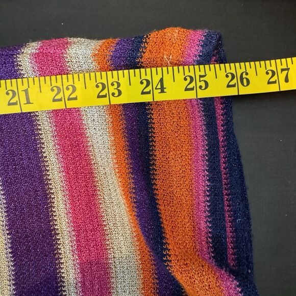 Trina Turk Wide-leg Eden Pants Size Small Orange Multi Metallic Knit Summer Chic - Picture 11 of 12